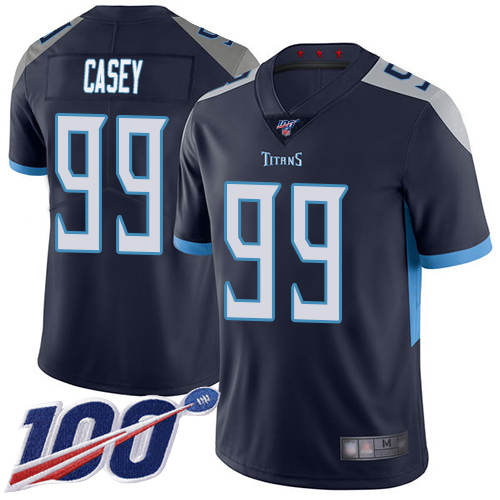 Tennessee Titans Limited Navy Blue Men Jurrell Casey Home Jersey NFL Football 99 100th Season Vapor Untouchable
